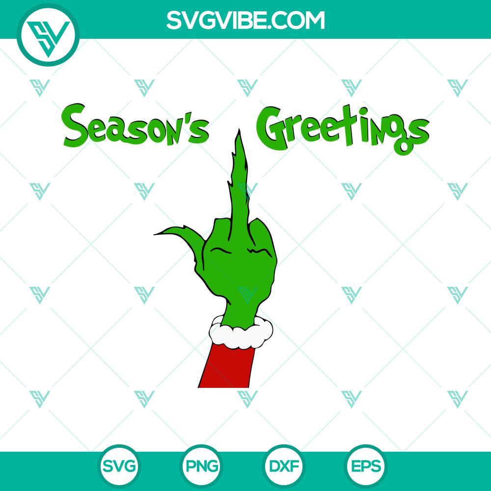 seasons greetings svg grinch middle finger svg funny grinch svg png dxf eps files 10 mockup