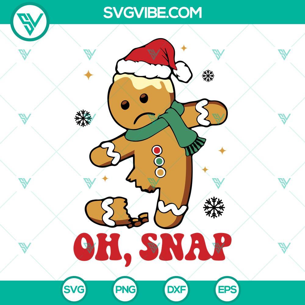 oh snap gingerbread svg broken gingerbread cookie svg funny christmas svg png dxf eps cricut silhouette 6 mockup