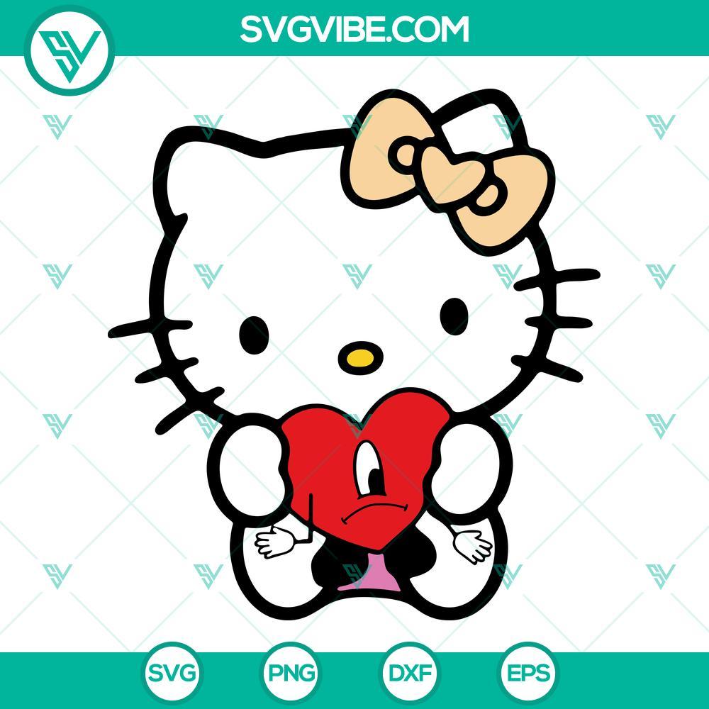 hello kitty bad bunny svg baby benito svg un verano sin ti svg png dxf eps cricut 5 mockup