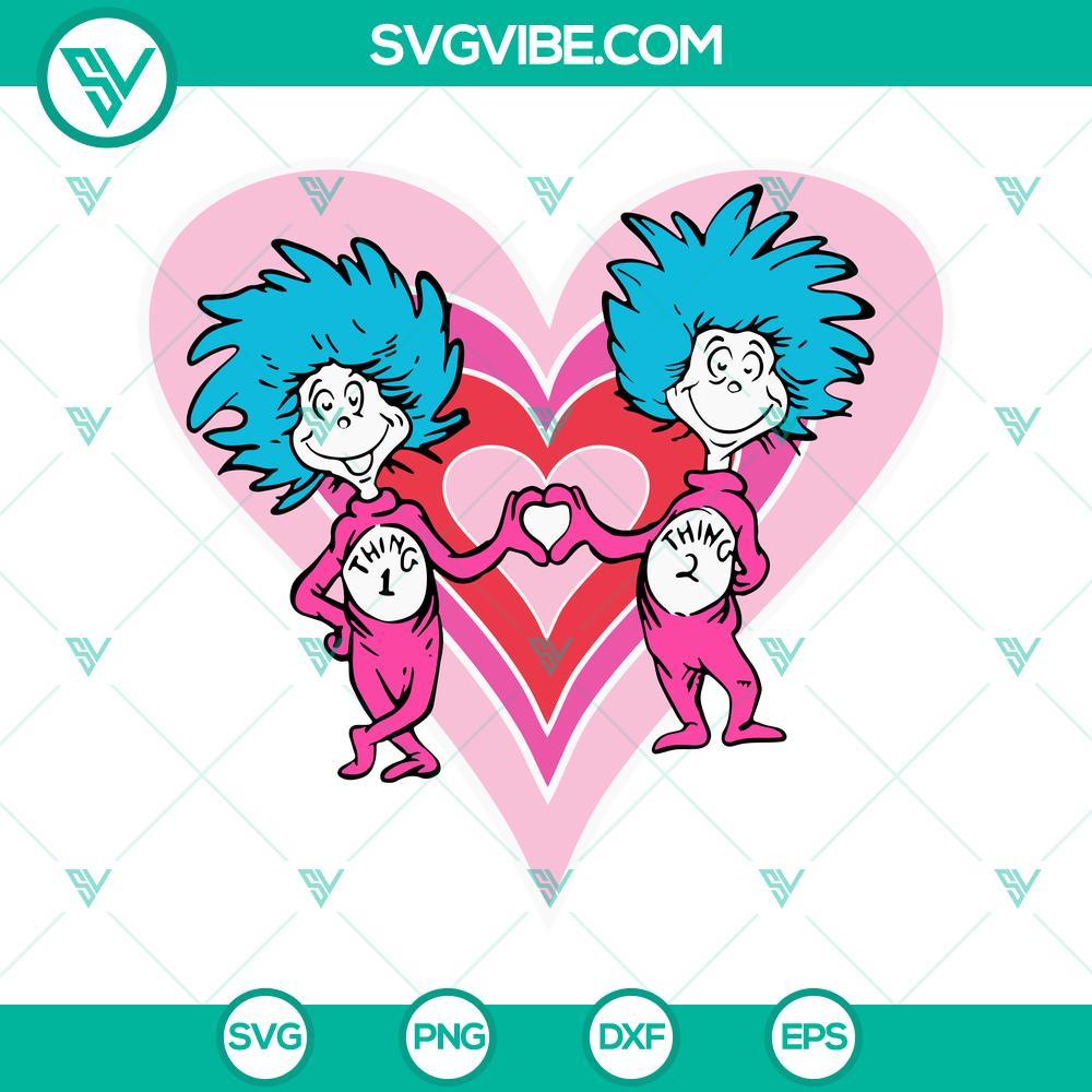 dr seuss thing 1 thing 2 love svg heart things svg dr seuss valentine svg png dxf eps files 2 mockup