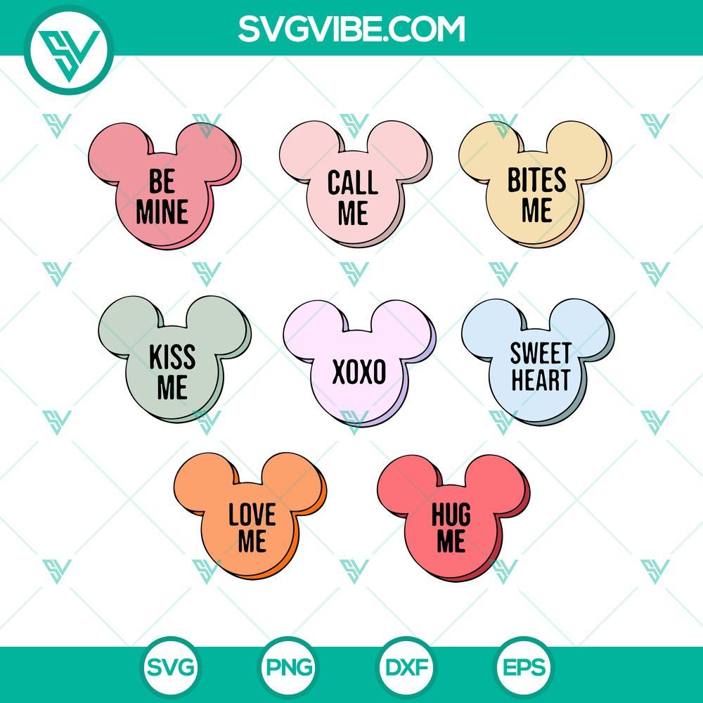 mickey candy hearts svg mickey mouse valentines svg conversation hearts svg file 7 mockup