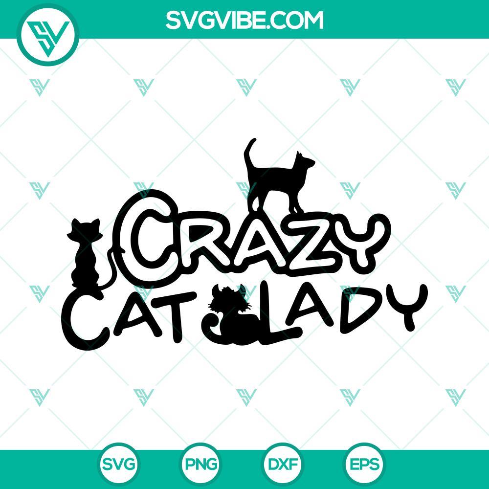 crazy cat lady svg funny cat svg kitten svg cat lover svg cut file cricut 1 mockup