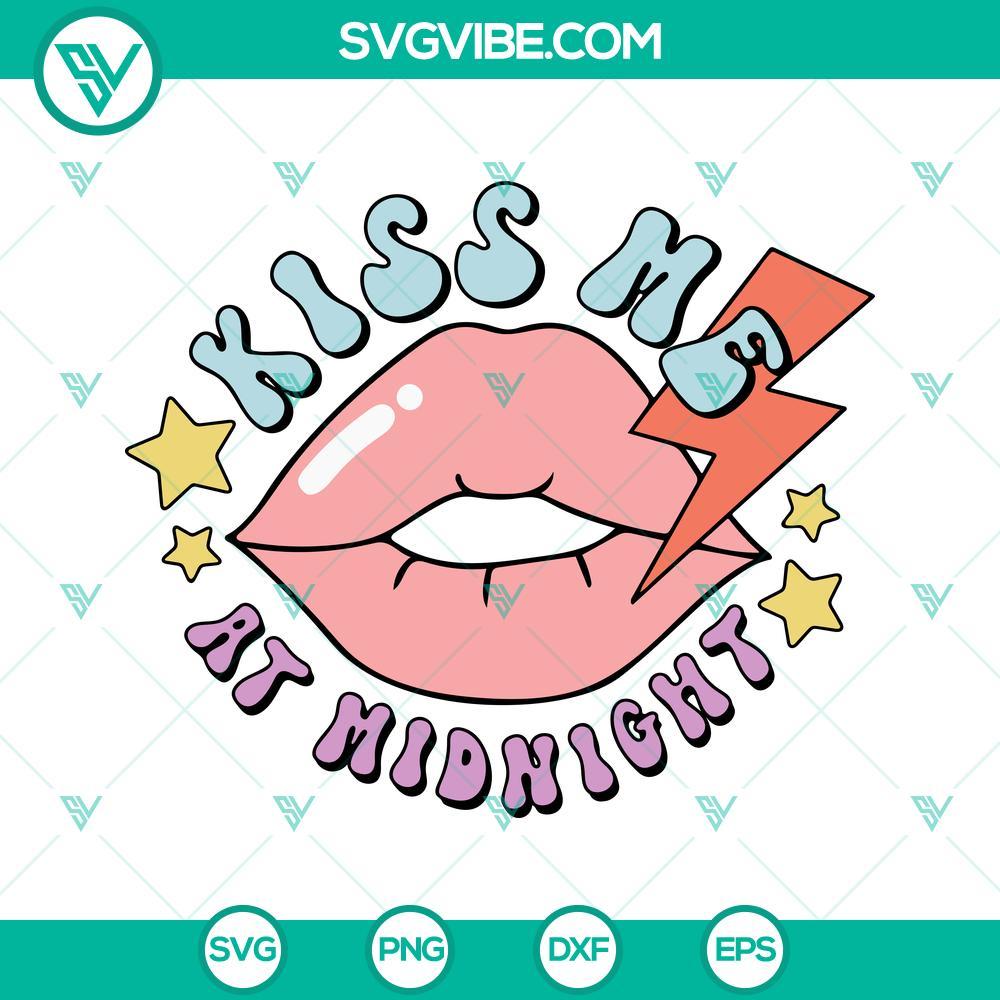 kiss me at midnight svg lips valentines day svg png dxf eps cricut files 5 mockup