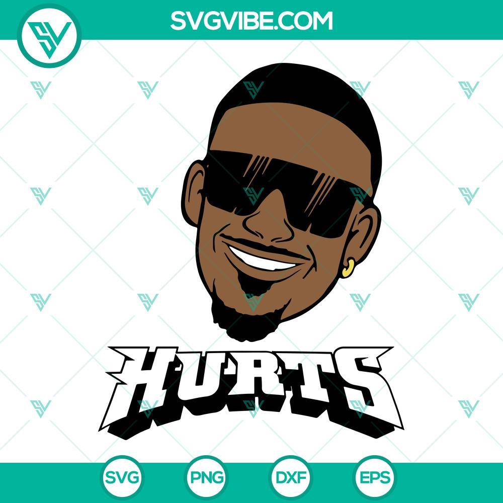 jalen hurts svg philadelphia eagles svg hurts svg png dxf eps files for cricut silhouette 10 mockup