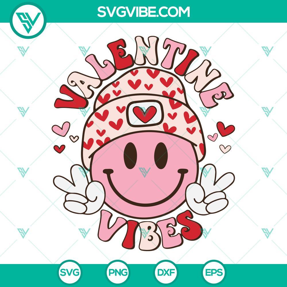 valentine vibes svg smiley face svg valentine s day svg retro valentine svg digital download 8 mockup