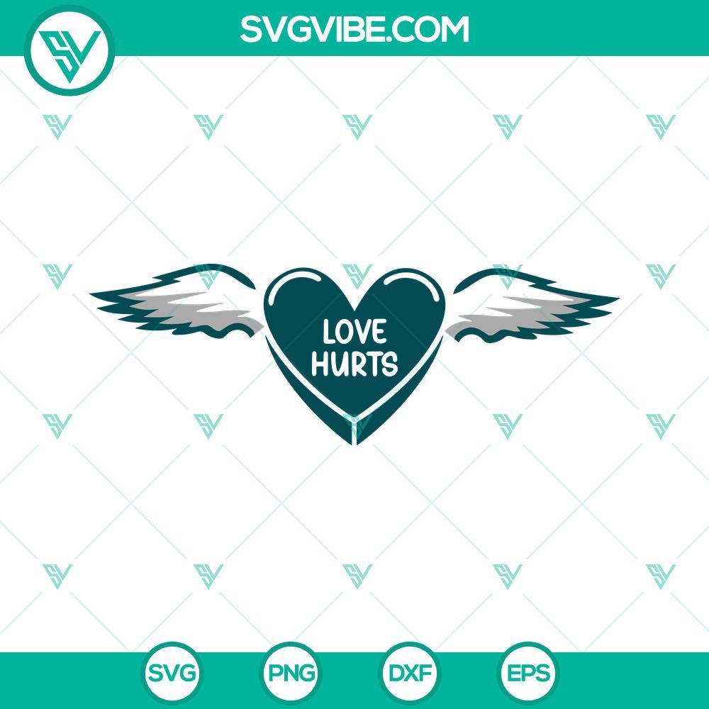 love hurts svg jalen hurts svg eagles player football svg philadelphia eagles svg png dxf eps 5 mockup