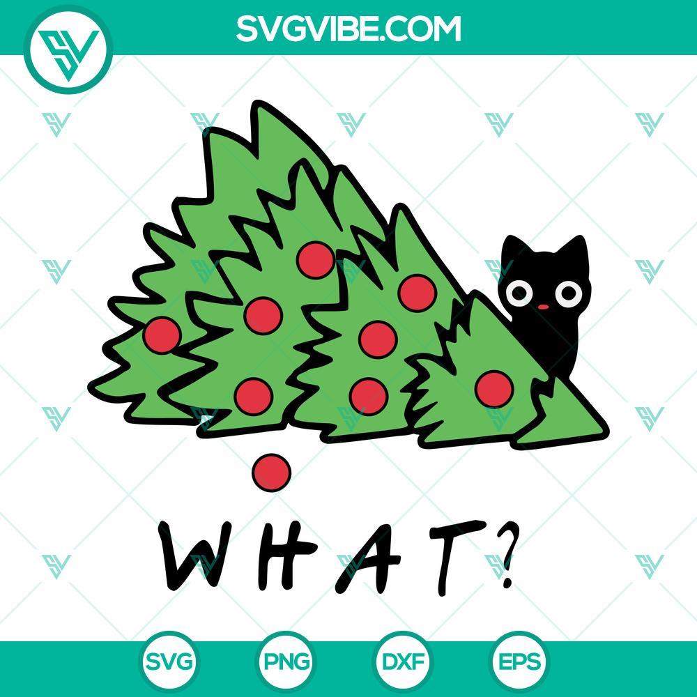 what black cat christmas tree svg christmas cat svg png dxf eps cut files 6 mockup