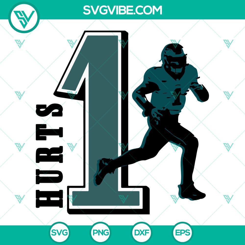 hurts 1 svg jalen hurts svg eagles svg philadelphia eagles player svg png dxf eps 3 mockup