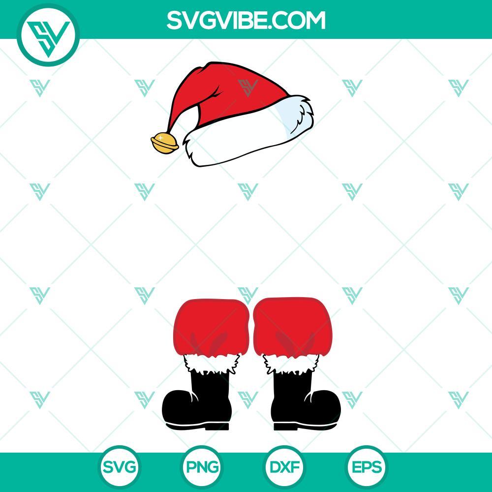 santa claus monogram svg santa hat legs monogram svg png dxf eps files 1 mockup