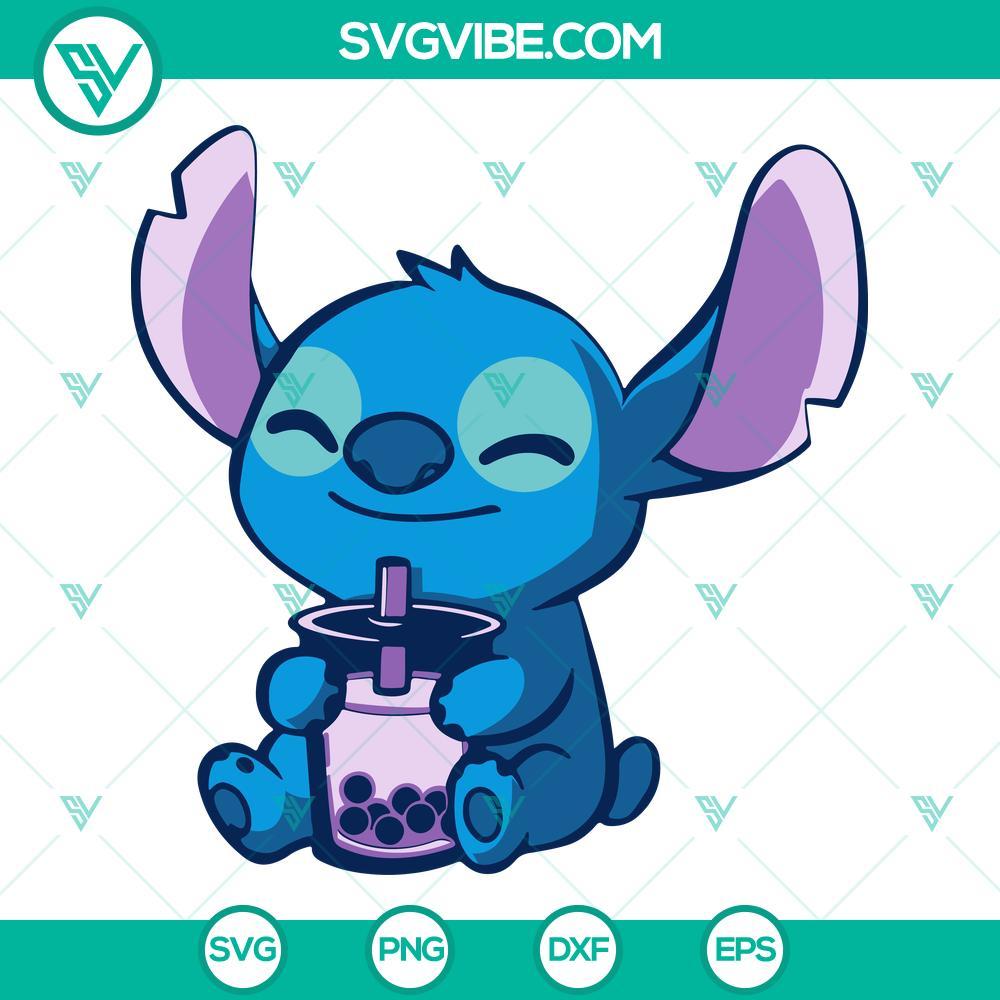 stitch bubble tea svg boba tea svg cute stitch svg png dxf eps files 8 mockup