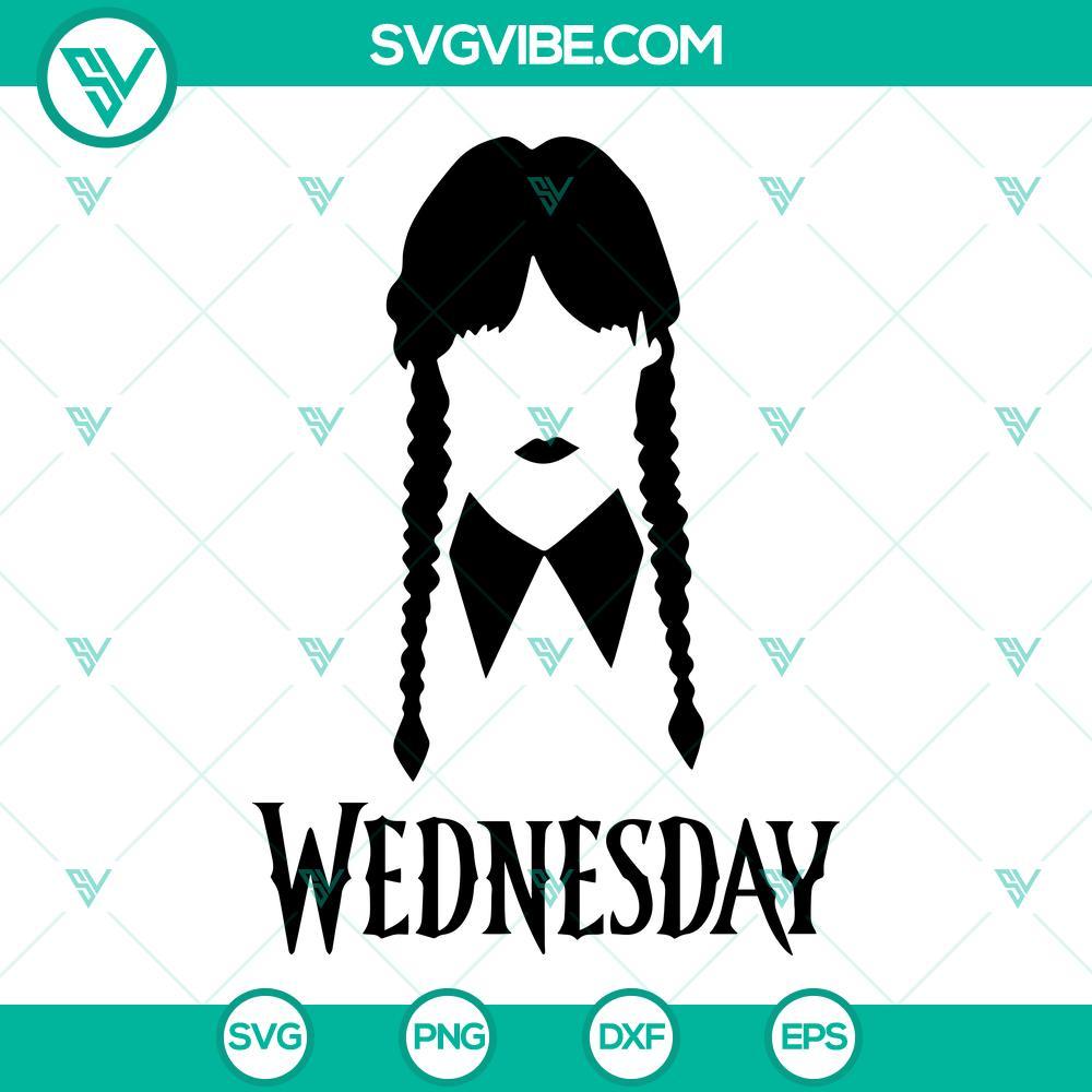 wednesday addams svg png dxf eps cricut silhouette vector clipart 9 mockup