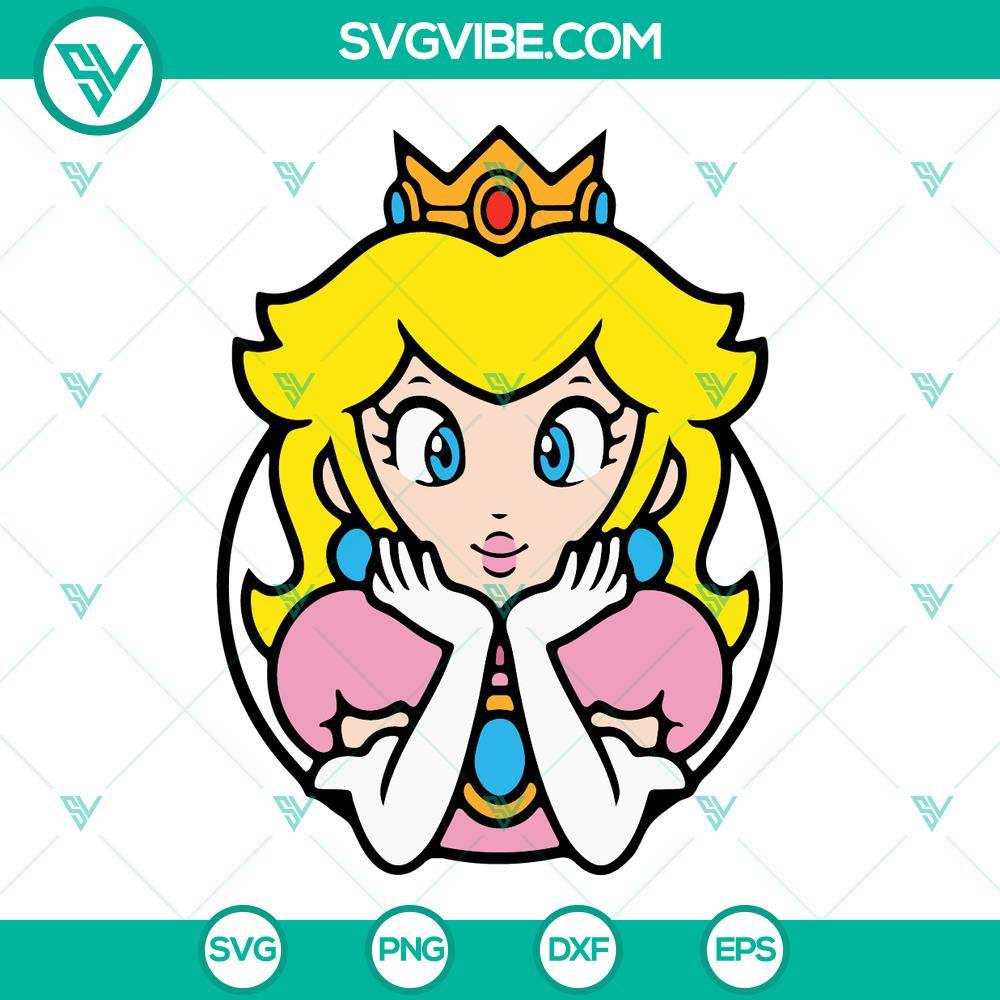 princess peach svg bundle princess toadstool svg princess mario svg super mario character svg png dxf eps 10 mockup