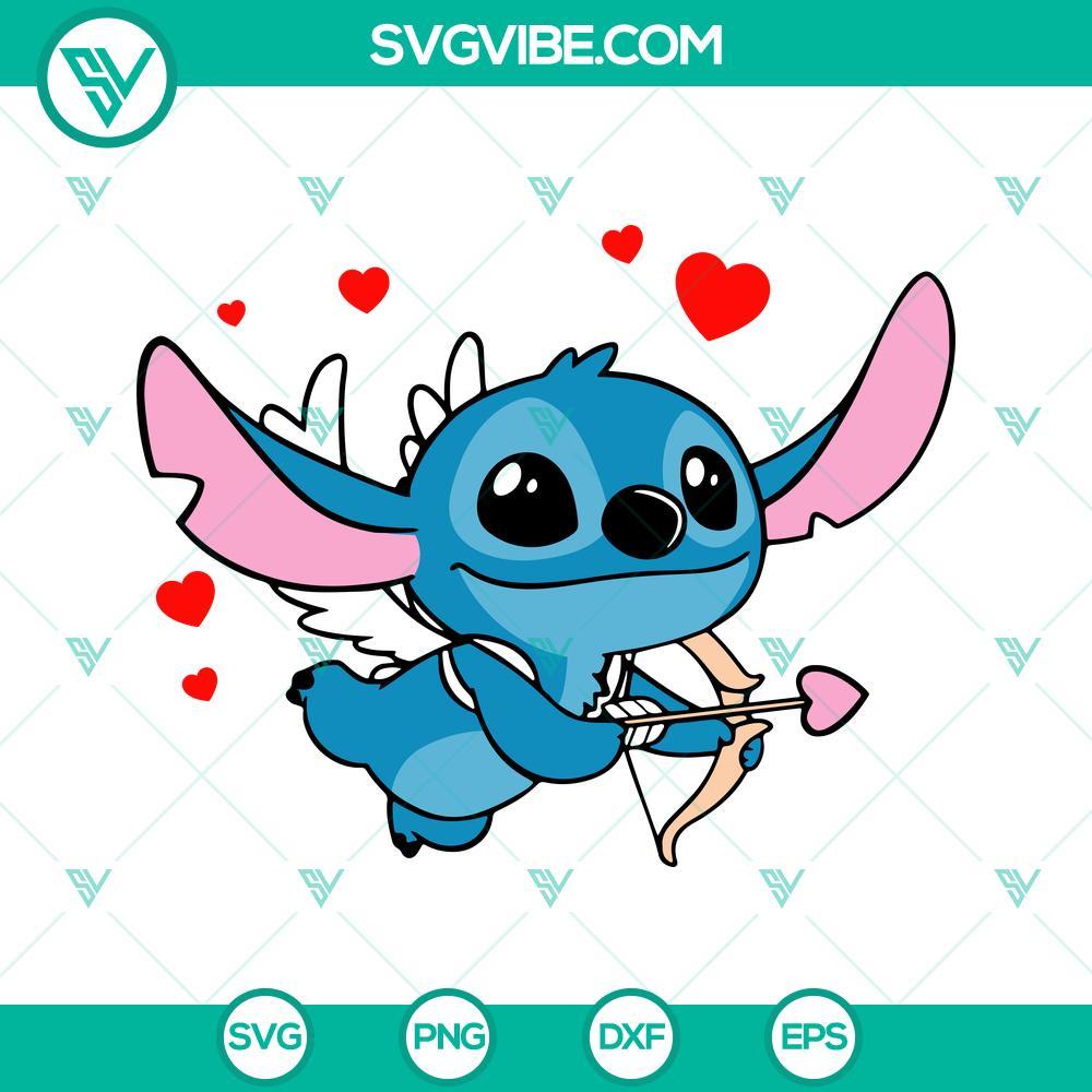 cupid stitch svg valentines stitch svg valentines day svg png dxf eps files 3 mockup