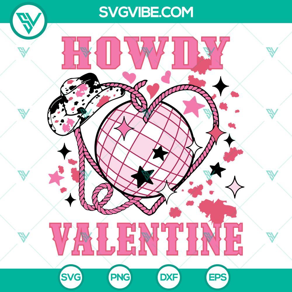 howdy valentine svg disco ball valentine svg western valentine svg cowboy valentine svg png dxf eps file 5 mockup