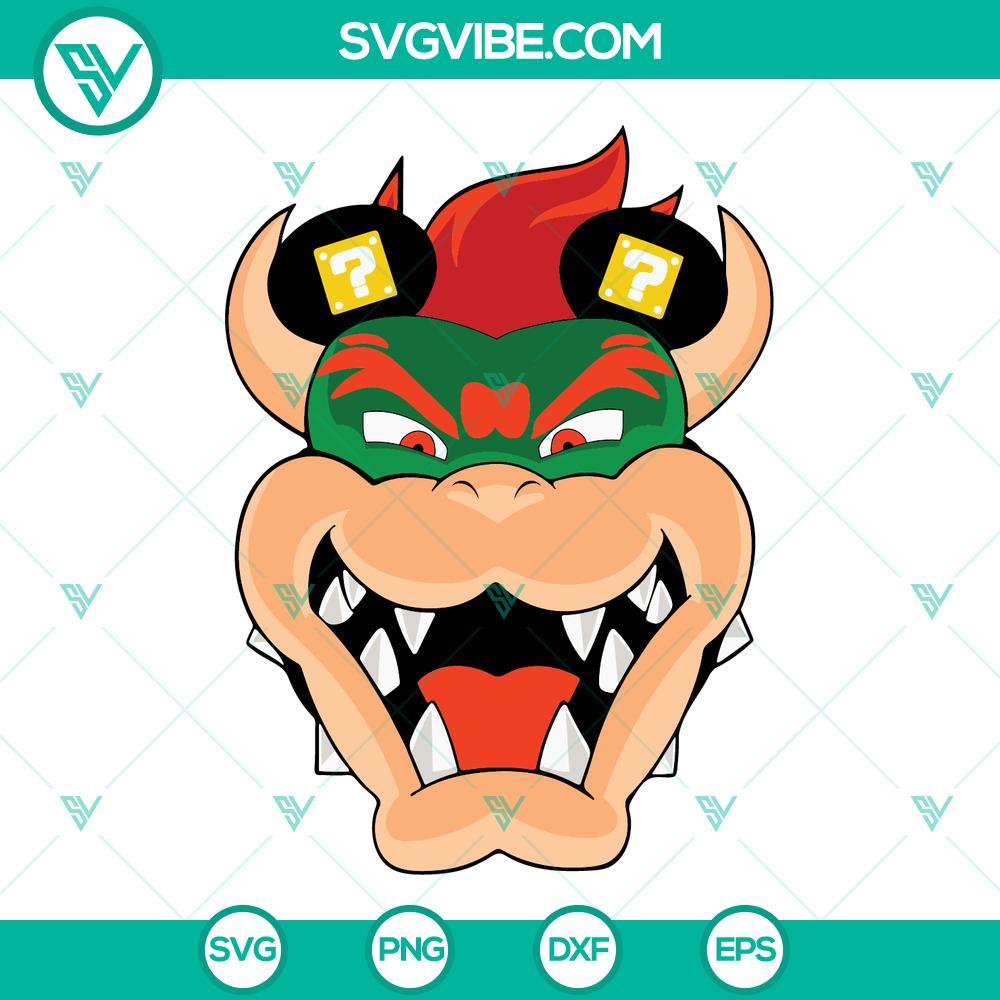 bowser mickey mouse ears svg king koopa svg super mario bros svg png dxf eps files 7 mockup