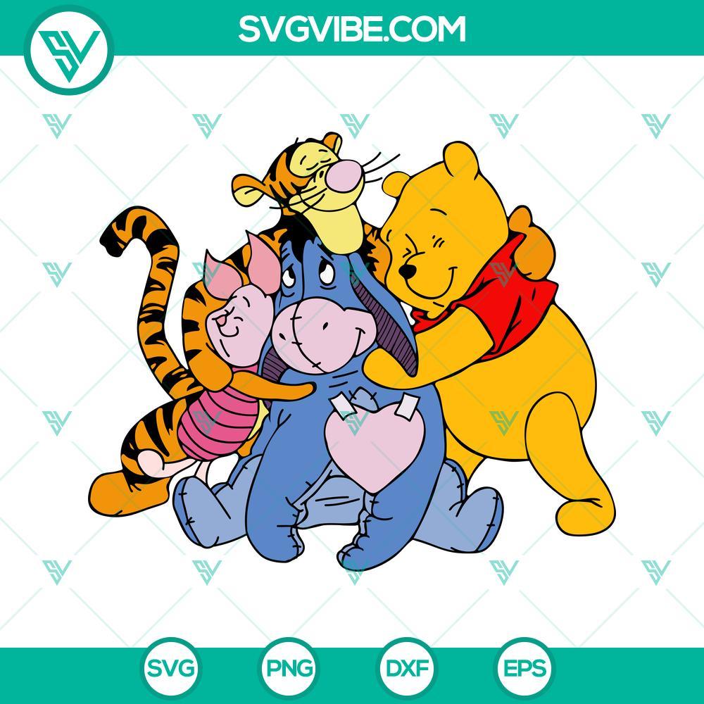 winnie the pooh svg bundle tigger svg piglet svg eeyore svg pooh svg png dxf eps files for cricut 10 mockup