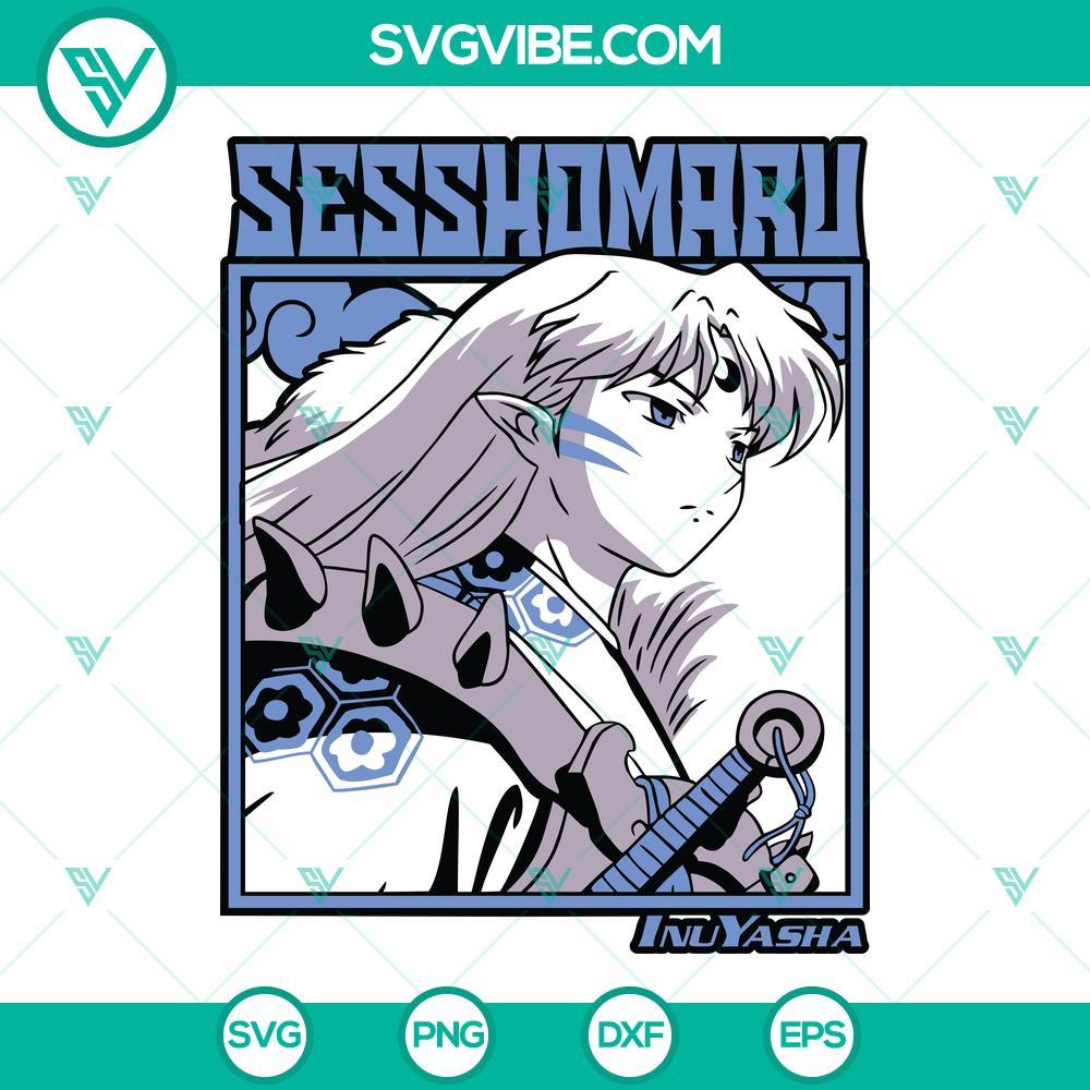 sesshomaru svg inuyasha manga series svg png dxf eps cut files 6 mockup