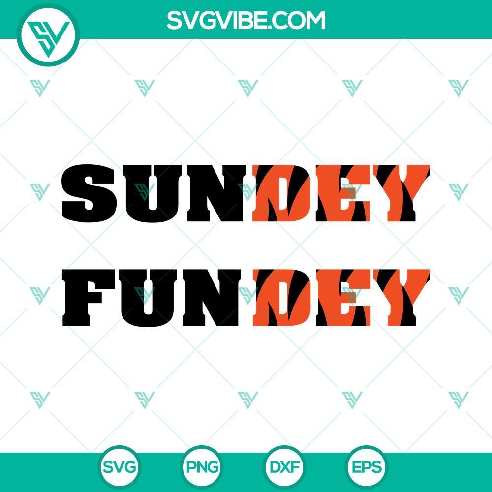 sundey fundey svg joe burrow svg bengals svg who dey svg cincinnati football svg png dxf eps cut files 9 mockup