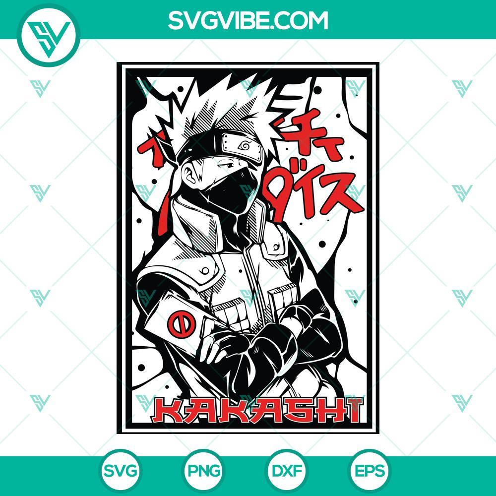 kakashi svg naruto svg png dxf eps cut files 4 mockup