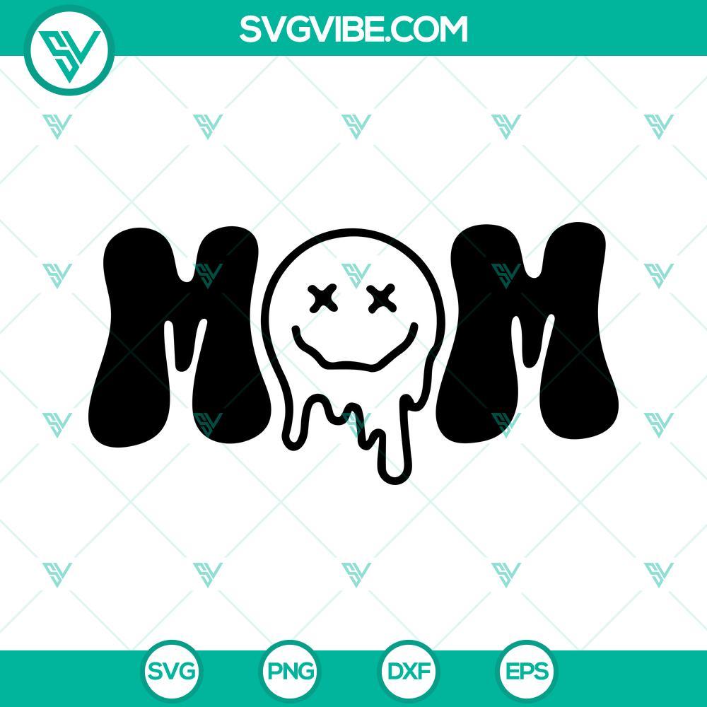 overstimulated moms club svg bundle 3 designs mom svg dripping smiley face svg funny mom quote svg 3 mockup