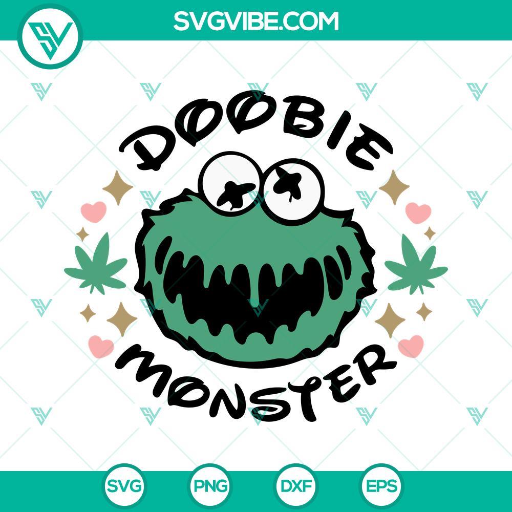 doobie monster weed svg funny weed 420 stoner svg marijuana cannabis svg 1 mockup