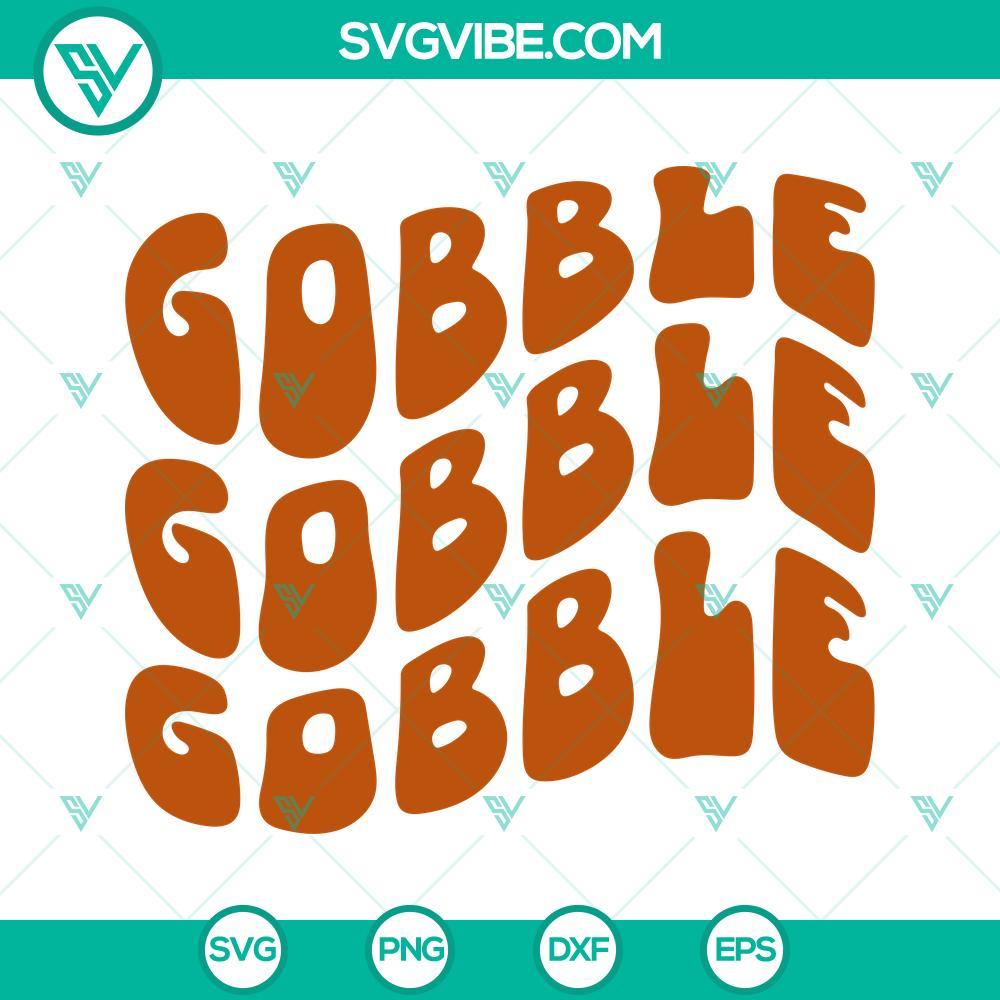 gobble gobble gobble svg thanksgiving svg png dxf eps cut files 5 mockup