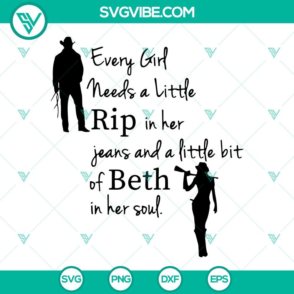 every girl needs a little rip in her jeans svg and a lillte bit of beth in her soul svg 2 mockup