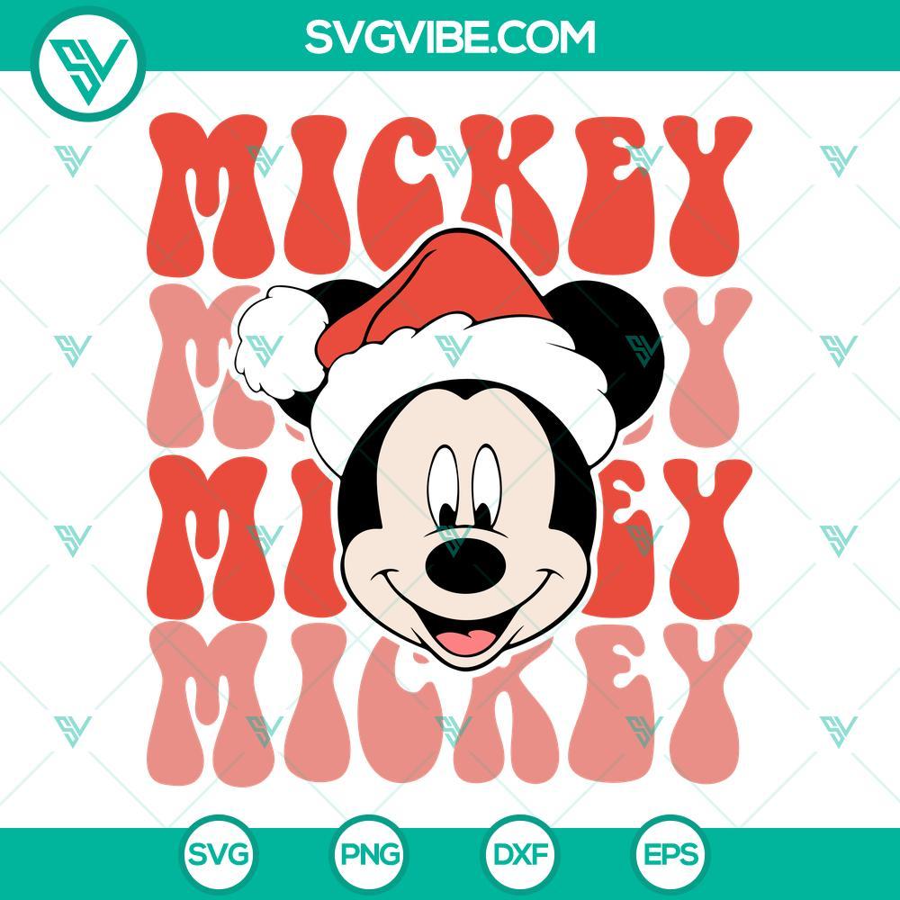 retro santa mickey svg christmas svg retro christmas svg mickey mouse christmas svg png dxf eps 3 mockup