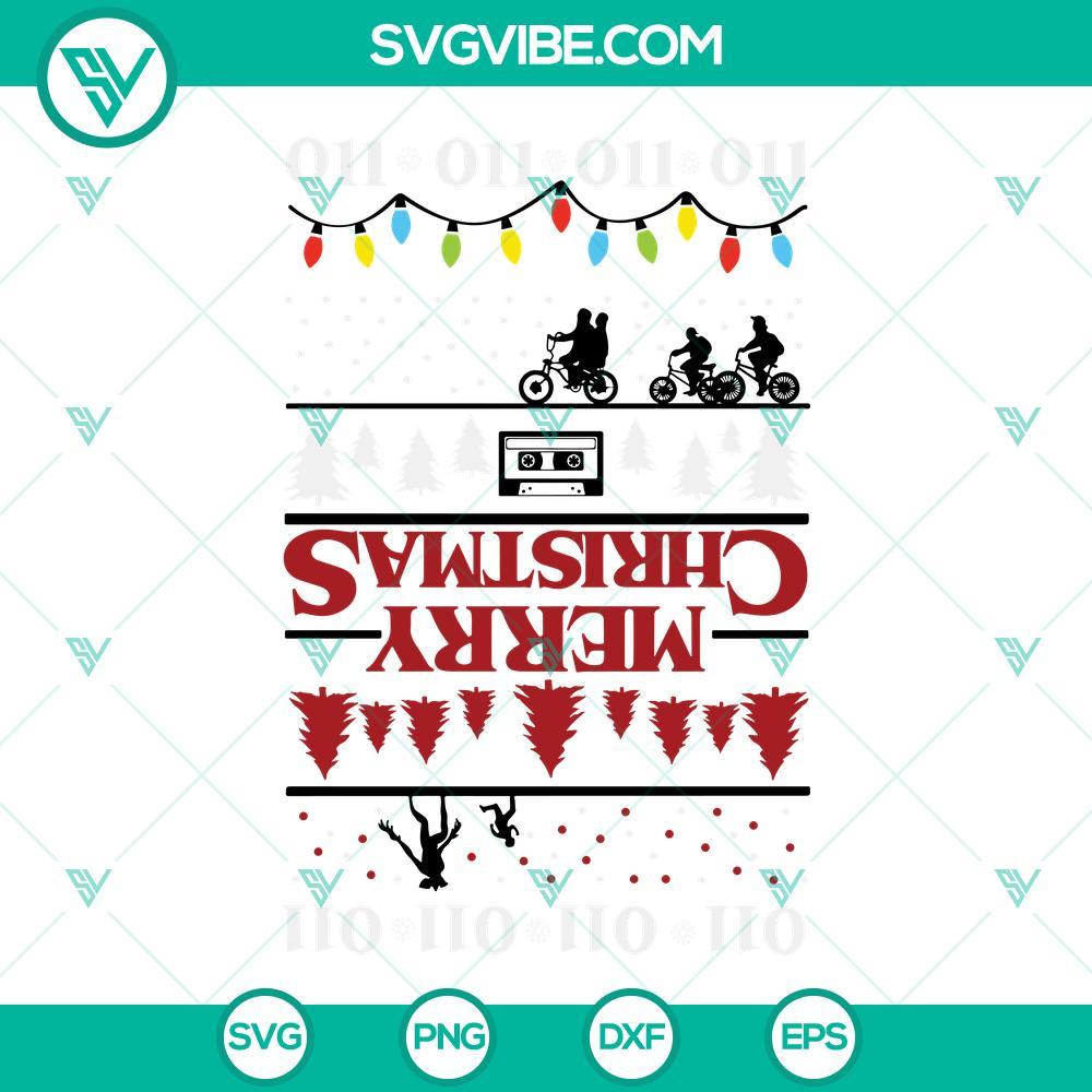 christmas stranger things svg the upside down svg stuck the upside svg merry christmas svg demogorgon svg 5 mockup