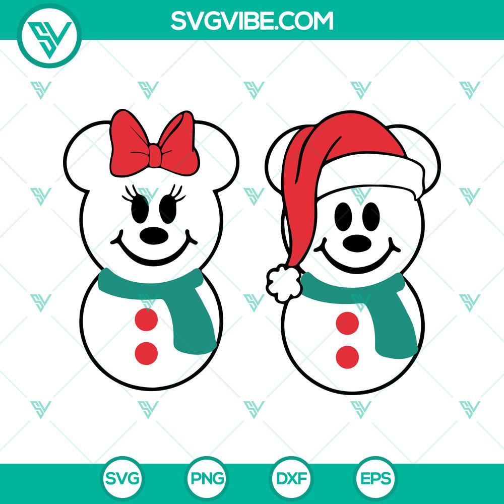 mickey and minnie mouse snowman svg disneyworld christmas svg snowman svg disney christmas svg png dxf eps files 4 mockup