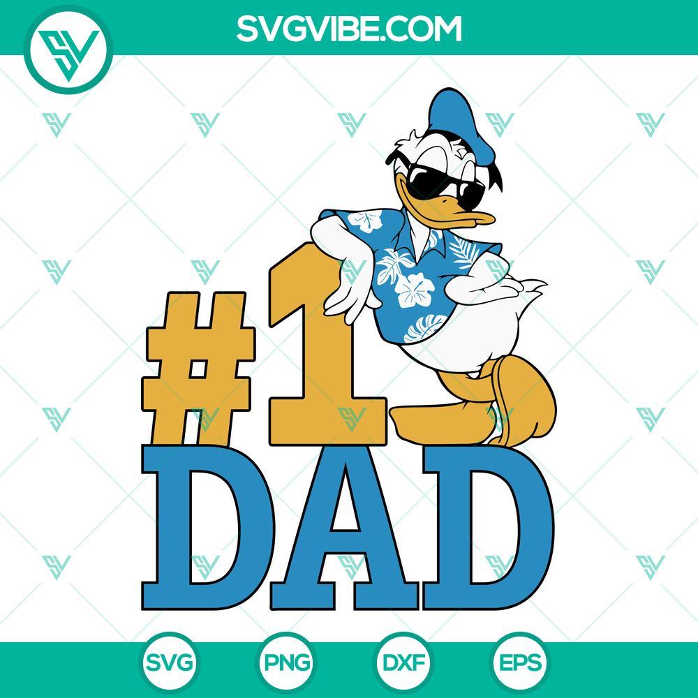 donald duck number 1 dad svg funny dad svg disney daddy svg fathers day vacation svg png dxf eps 6 mockup