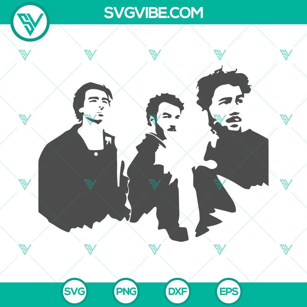 jonas brothers nick kevin and joe svg png dxf eps cricut silhouette 10 mockup