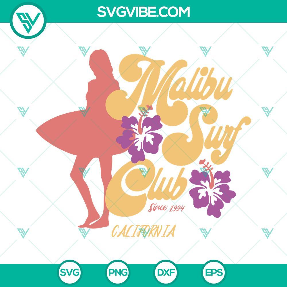 malibu surf club since 1994 california svg malibu barbie svg png dxf eps files 7 mockup