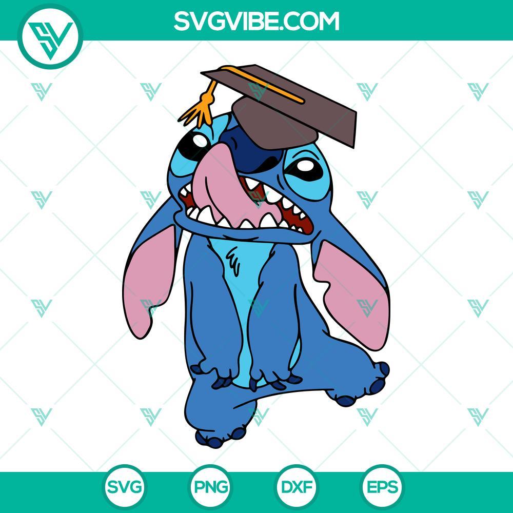 stitch graduation cap svg funny stitch graduated svg stitch school svg png dxf eps 7 mockup