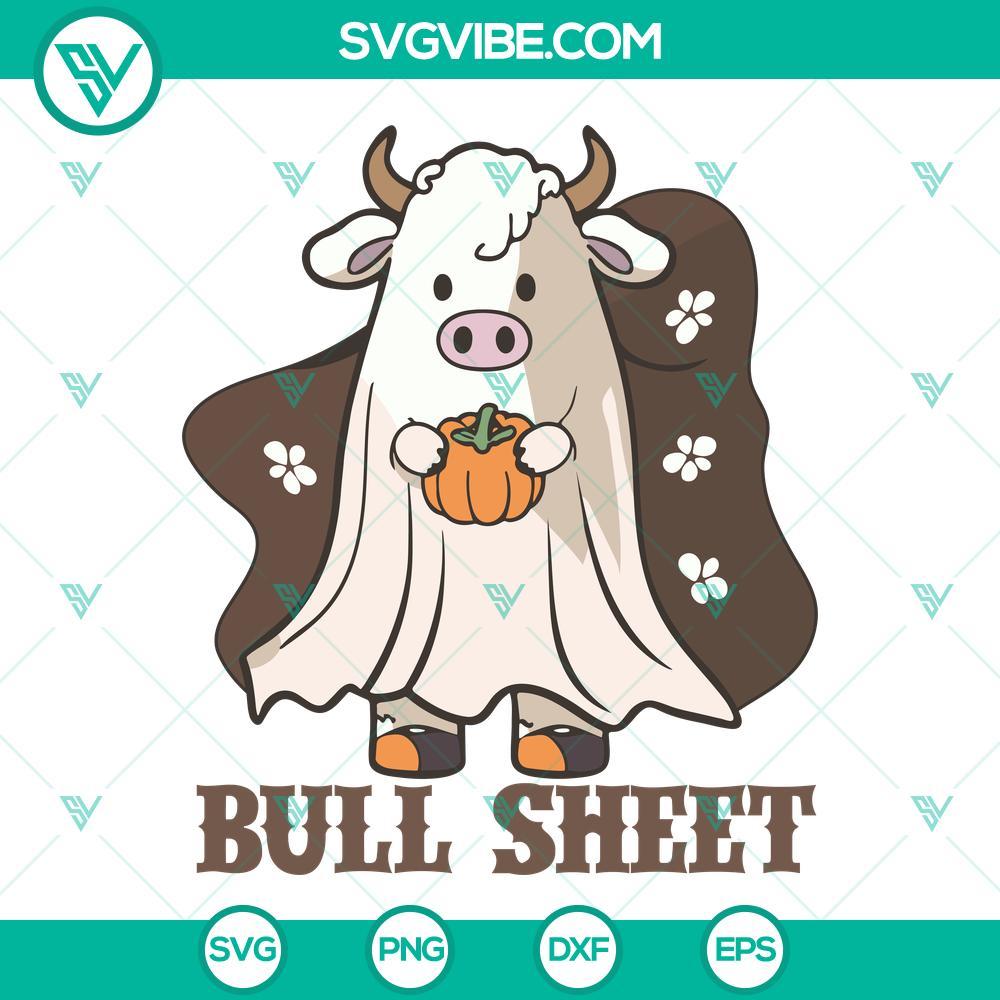 bull sheet svg cow ghost halloween svg western halloween svg 2 mockup