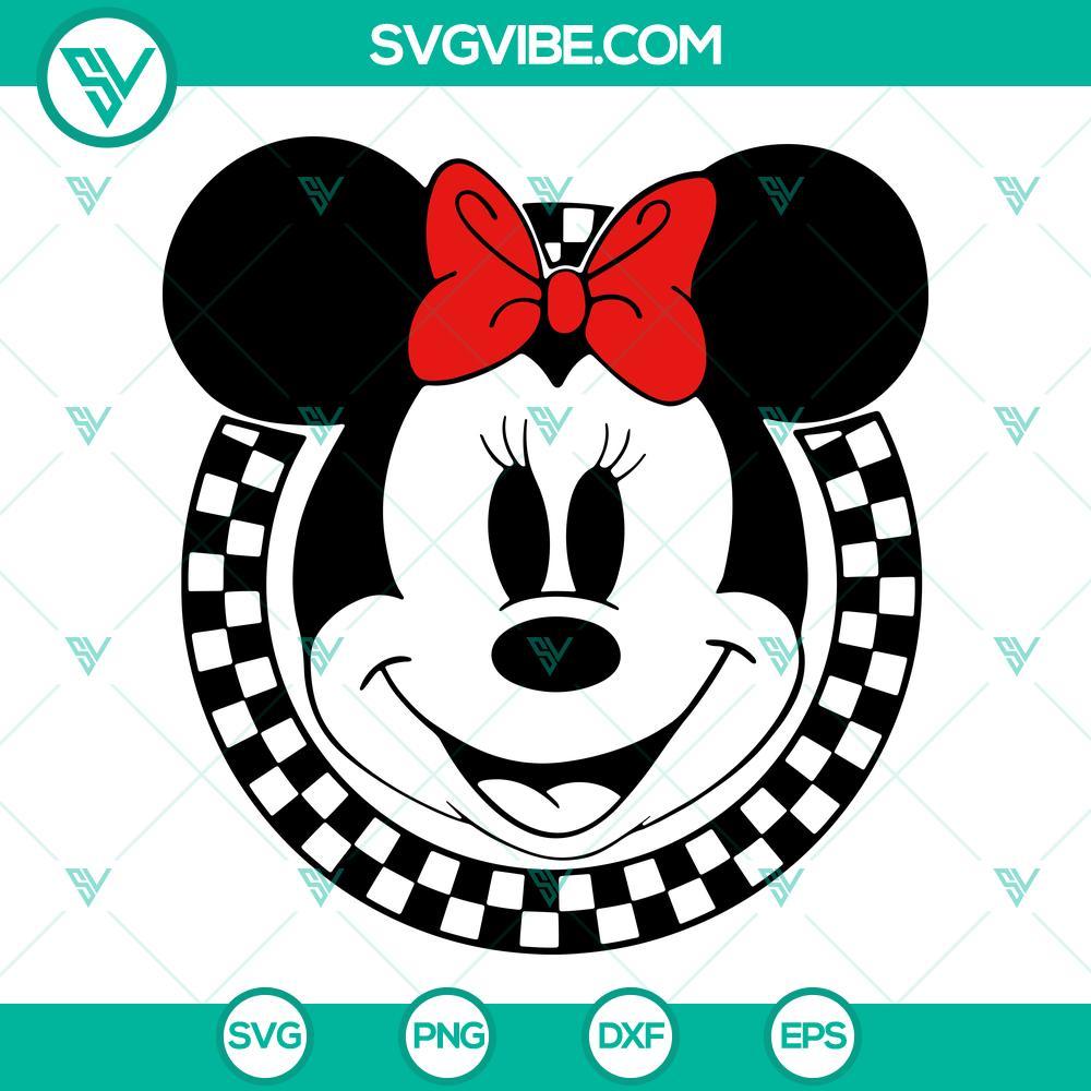 checkered minnie svg minnie mouse head svg disney mouse girl svg png dxf eps files 9 mockup