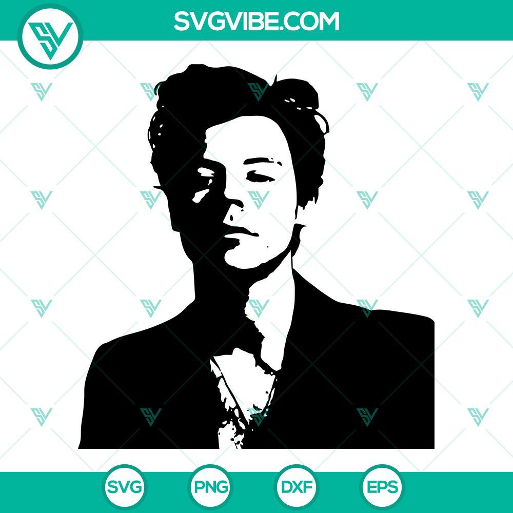 harry styles portrait svg english singer svg png dxf eps cut files 10 mockup