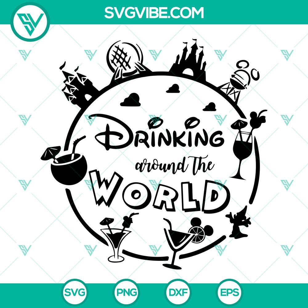 drinking around the world svg drinks and foods svg family trip svg disney world vacation svg 9 mockup