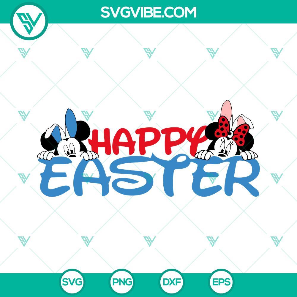 mickey minnie happy easter svg easter bunny svg disney easter day svg png dxf eps files 3 mockup