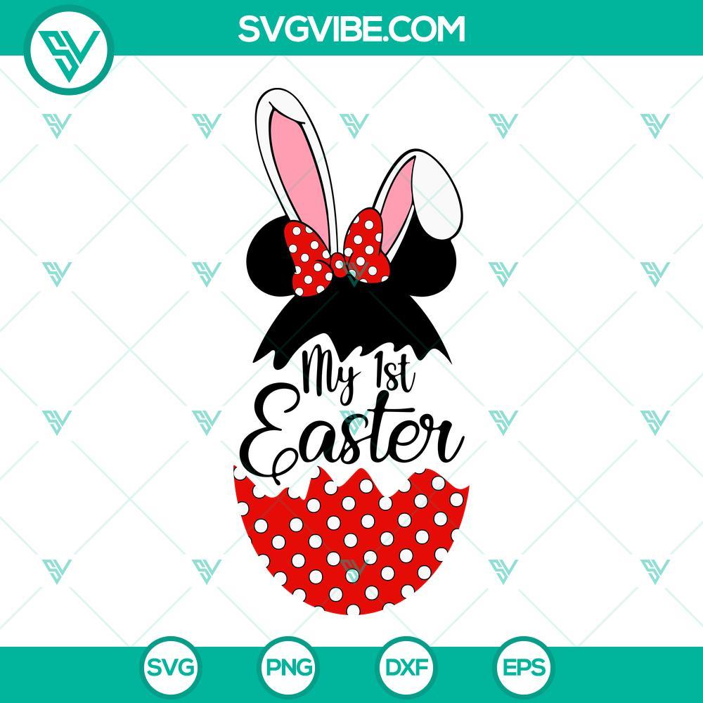 my 1st easter svg mickey minnie bunny svg easter eggs svg easter baby svg png dxf eps files 2 mockup