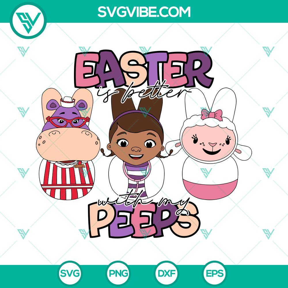 doc mcstuffins easter is better with my peeps svg hallie peeps bunny svg easter day svg png dxf eps cricut files 3 mockup