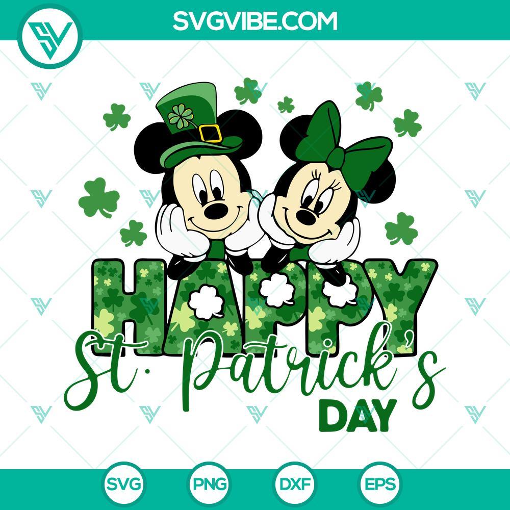 mickey minnie happy st patricks day svg disney lucky shamrock svg png dxf eps cut files 10 mockup