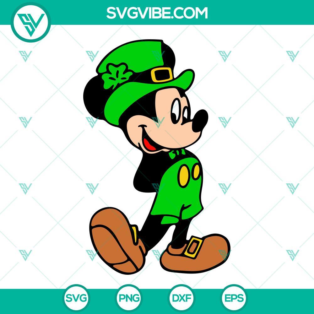 mickey minnie mouse leprechaun svg bundle lucky clover svg disney patricks day svg png dxf eps files 4 mockup