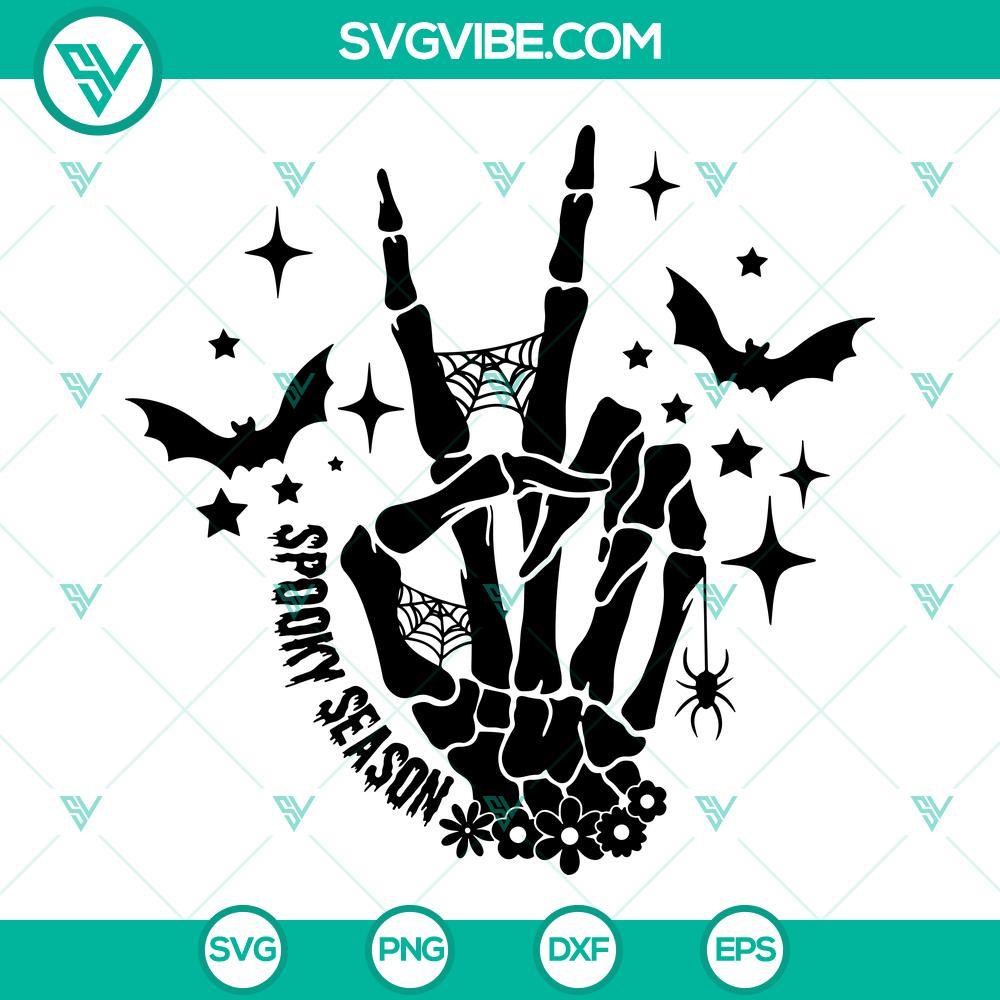 spooky season skeleton hand svg spooky vibes svg halloween skeleton svg png dxf eps instant download 7 mockup