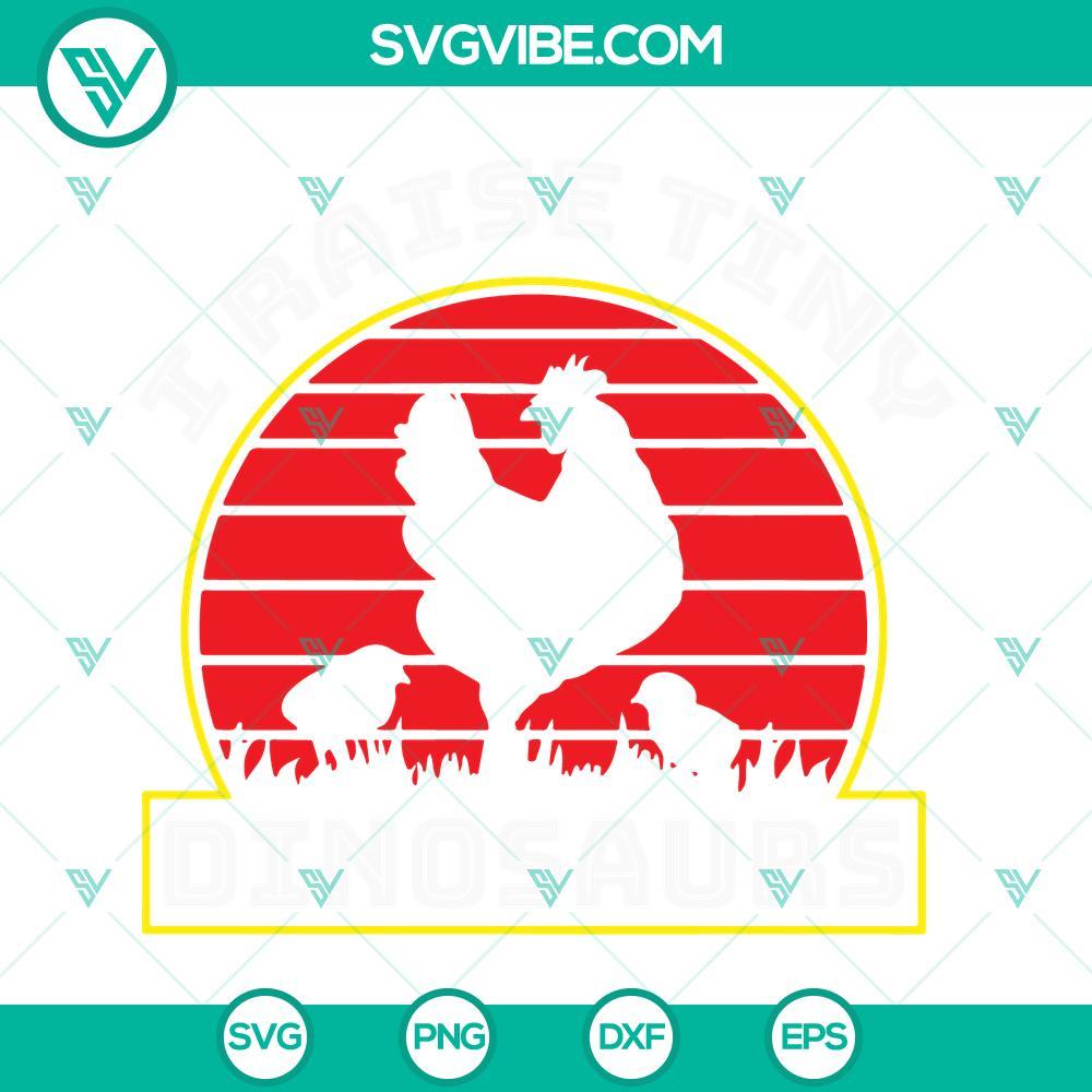 i raise tiny dinosaurs svg retro vintage svg chicken svg funny dinosaur svg png dxf eps cricut files 5 mockup