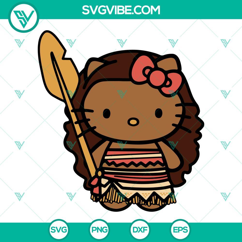 hello kitty moana svg kitty disney princess svg png dxf eps cricut 7 mockup