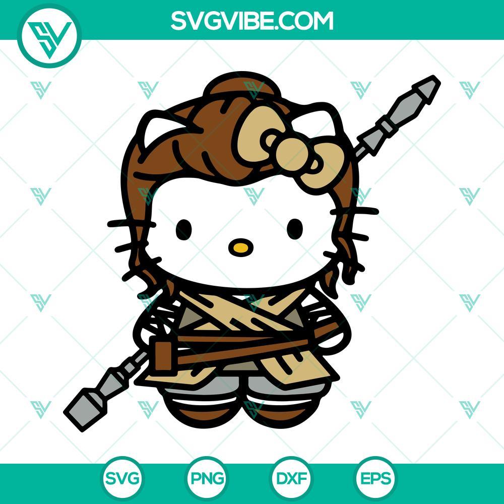 hello kitty rey svg kitty star wars svg png dxf eps cricut 6 mockup