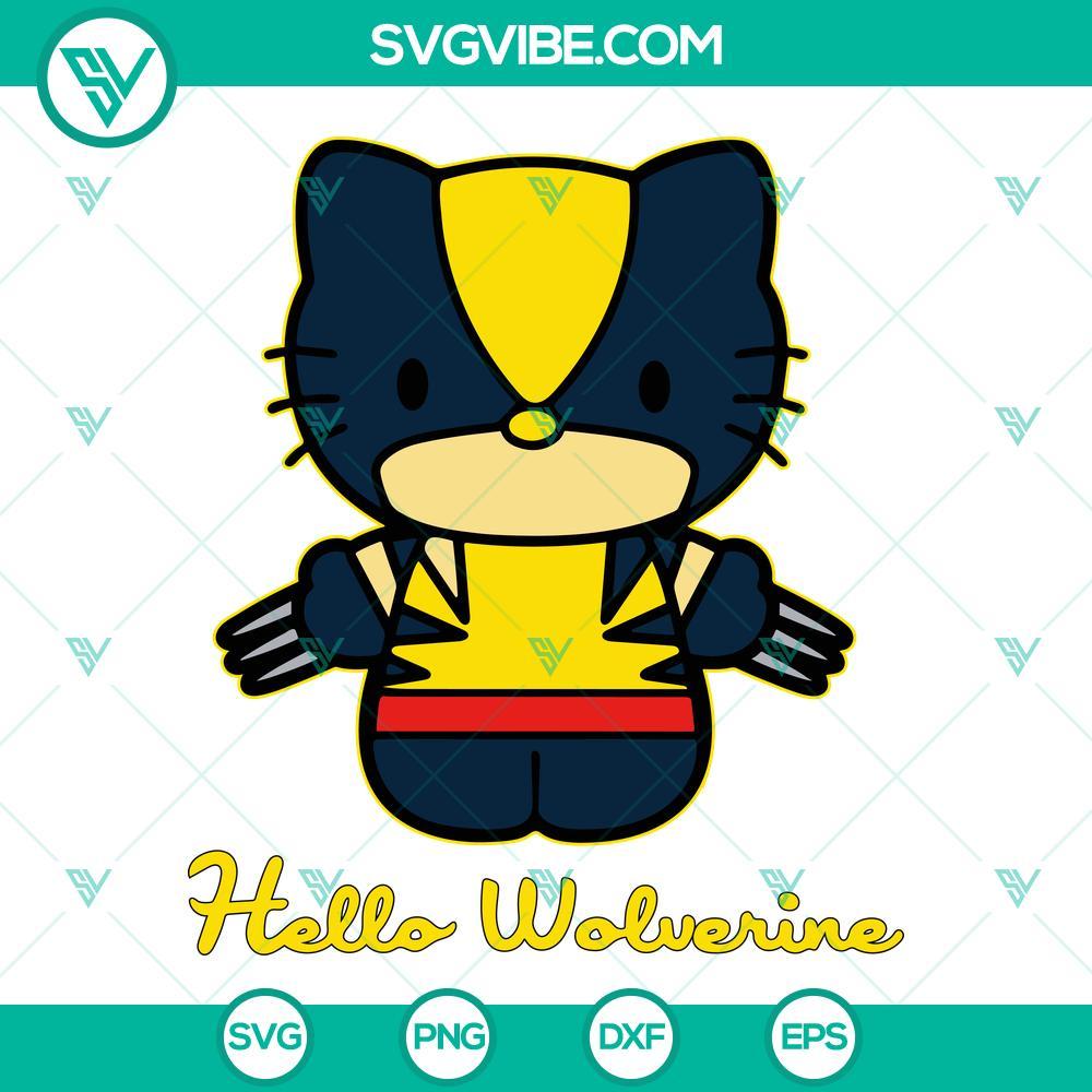 hello kitty wolverine svg png dxf eps cut files 1 mockup