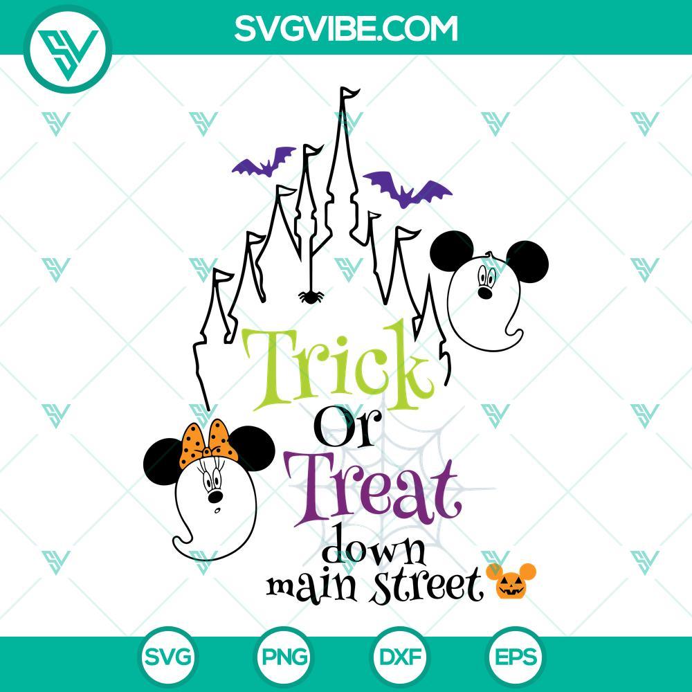 trick or treat down main street svg mickey and minnie ghost spooky svg png dxf eps cut files 5 mockup