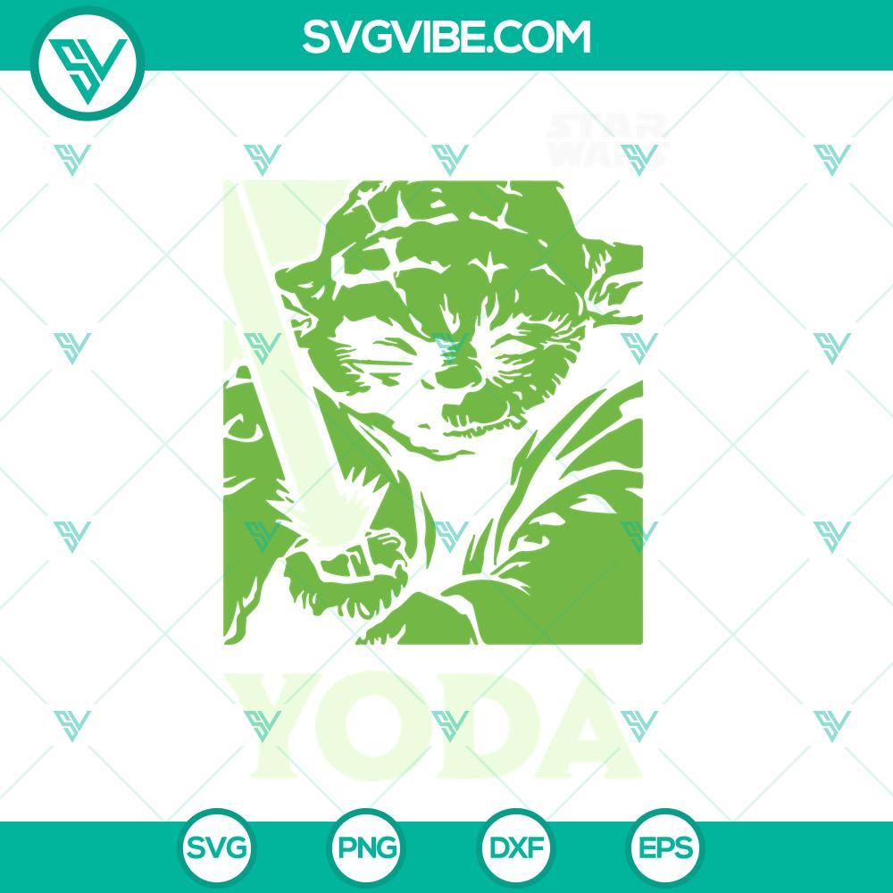 yoda poster svg jedi master svg star wars svg png dxf eps cut files 3 mockup